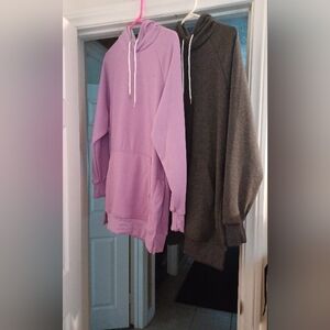 Purple and Gray Hoodies